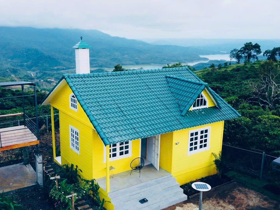 Nơi ở kiểu house tại Tà Đùng nhìn từ trên cao